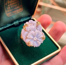 Anello vittoriano conchiglia usato  Torre del Greco
