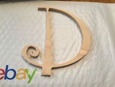 Letras de madeira encaracoladas 6" - MDF premium madeira parede letra D comprar usado  Enviando para Brazil