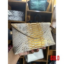 Bolsa de mão feminina envelope pele de cobra exótica - feita sob medida (tamanho 25) comprar usado  Enviando para Brazil