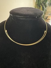 Usado, Colar de ouro amarelo 18k Japão espiral ômega destacável com trava de cabeça 18"" comprar usado  Enviando para Brazil