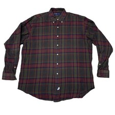 Camisa masculina grande multicolorida xadrez logotipo pônei algodão vintage Ralph Lauren com botões comprar usado  Enviando para Brazil