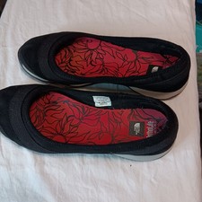 Sapato plano feminino tamanho 9,5 M The North Face base acampamento balé couro camurça preto, usado comprar usado  Enviando para Brazil