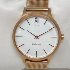 Relógio feminino Bellabeat 39 mm tom ouro rosa pulseira de malha ajustável nova bateria 8,5" comprar usado  Enviando para Brazil