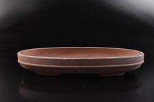 S763: Bonsai de cerâmica marrom chinesa vaso de flores bacia, coroa, automático comprar usado  Enviando para Brazil