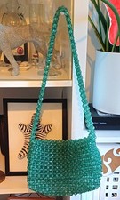 Emerald green beaded for sale  LONDON