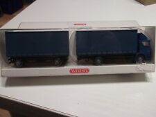 Wiking 564 01 38 MB Atego 1823 Gardinenplanen-Lastzug mit Hänger Blau m OVP 1:87 comprar usado  Enviando para Brazil