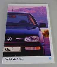 Depliant / Brochure VW Golf 3 / III VR6 Edition Stato 01/1995, usado comprar usado  Enviando para Brazil