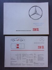 Folheto de vendas MERCEDES BENZ 230 SL PAGODA original 1964-65 Reino Unido Mkt Prestige - 230SL comprar usado  Enviando para Brazil