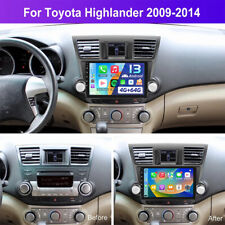 Radio estéreo para automóvil Toyota Highlander 2009-2014 4G+64G Android 13 GPS Carplay, usado segunda mano  Embacar hacia Argentina