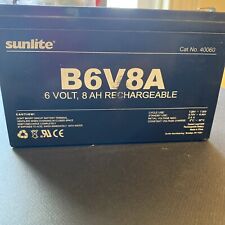 Usado, Sunlite B6V8A 6 Volts, 8AH Bateria Recarregável Selada Chumbo Ácido Novo Estoque Antigo comprar usado  Enviando para Brazil