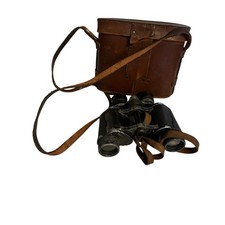 Vintage binoculars leather for sale  WREXHAM