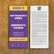 2024 minnesota vikings for sale  San Francisco
