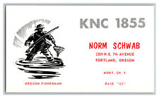 Cartão postal QSL cartão de rádio de Portland Oregon KNC 1855 comprar usado  Enviando para Brazil