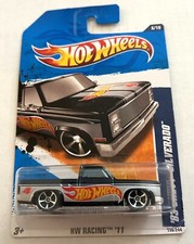 HOT WHEELS '83 CHEVY CORPO QUADRADO WM PRETO PICKUP CORES DE CORRIDA EXCLUSIVAS comprar usado  Enviando para Brazil