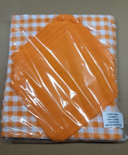Orange check cotton for sale  STOKE-ON-TRENT