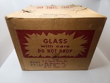 Antigo L.E. Conjunto de tigela perfurada de vidro cristal feita à mão LE Smith 18 xícaras caixa original LEIA comprar usado  Enviando para Brazil