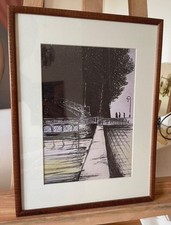 Obrazek w ramce, pejzaż Paryża, dekoracja do domu, 42x32cm  na sprzedaż  PL