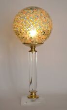 Luminária de mesa Art Deco lâmpada esfera "MOSAICO DOURADO" peça única luz acrílica comprar usado  Enviando para Brazil