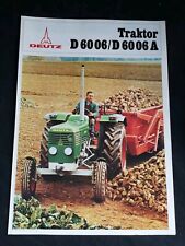 DEUTZ D 6006 / D 6006 A ALLRAD Traktor Schlepper Prospekt 1972 DIN A4 Faltblatt  comprar usado  Enviando para Brazil