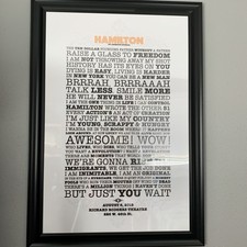 Hamilton musical quotes for sale  Medical Lake