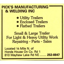 Pick manufacturing welding for sale  Hinckley
