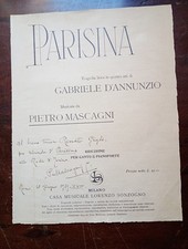 Pietro mascagni autografo usato  Forano