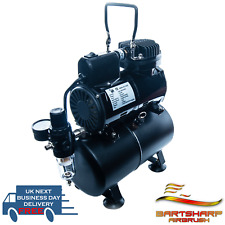 Compressor aerógrafo BARTSHARP com tanque embutido ventilador de refrigeração pistão sem óleo comprar usado  Enviando para Brazil
