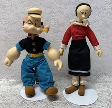 Bonecas de rosto de borracha vintage 1985 Presents King Features Popeye & Olive 11" com suporte comprar usado  Enviando para Brazil
