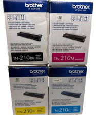 Lote de 4x cartuchos de toner Brother TN-210BK/TN-210M/TN_210Y/TN-210C, usado comprar usado  Enviando para Brazil