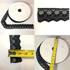 Black scalloped stretch for sale  Ogden