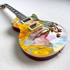 Novo LP Guitarra Elétrica Corpo Sólido HH Captadores Peças Douradas 6 Cordas Ponte Fixa comprar usado  Enviando para Brazil