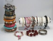 Lote enorme, 30 pulseiras, punho, pulseira, esmalte, lucite, celulóide, couro (BR6) comprar usado  Enviando para Brazil