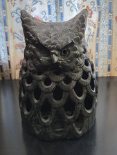 Usado, Vintage Preto Ferro Fundido Coruja Suporte de Vela Japonês Lanterna 7” Altura 5” Largura comprar usado Usado, Vintage Preto Ferro Fundido Coruja Suporte de Vela Japonês Lanterna 7” Altura 5” Largura comprar usado  Enviando para Brazil