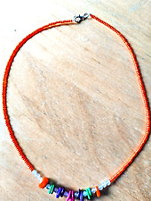 Collana arancione arcobaleno usato  Torino