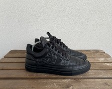 Wypełnienia Low Top Luksusowe sneakersy Czarne skórzane buty Rozmiar 39 UK 6 US 7 na sprzedaż  PL