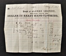 1867 antique receipt for sale  Avondale