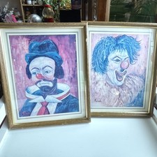 Vtg framed clown for sale  Hartford