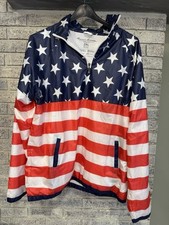 Quebra-vento masculino American Summer Clothing Company bandeira quarto de zíper 2XL novo comprar usado  Enviando para Brazil