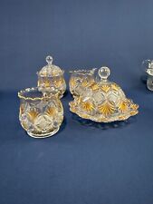 Conjunto de mesa de vidro prensado Westmoreland Specialty Glass PILLOW & SUNBURST c.1896 comprar usado  Enviando para Brazil