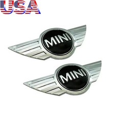 2x Logotipo Original Mini Cromado Metal Cooper R50 R55 R56 R57 R58 R59 Emblema EUA comprar usado  Enviando para Brazil