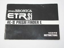 Zenza bronica iii for sale  BEAULY