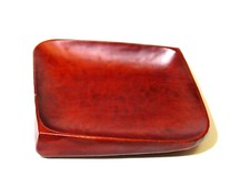 Usado, Bandeja de madeira cerejeira maciça escura selo de arte asiático formato exclusivo 7,5" x 6,5" madeira comprar usado  Enviando para Brazil