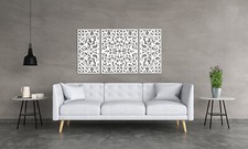 Używany, STYLOWY DREWNIANY DEKORACJA ŚCIENNA 3D, TRYPTYK, PANEL DEKORACYJNY, KWIATOWY DESIGN, 64x120 na sprzedaż  PL
