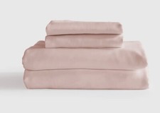 Conjunto de lençóis queen de marmelo bambu orgânico blush macio novo sem etiquetas comprar usado  Enviando para Brazil