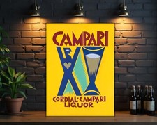 Placa de metal pesado vintage Cordial Campari Art Deco ampulheta - (60X40 CM) comprar usado Placa de metal pesado vintage Cordial Campari Art Deco ampulheta - (60X40 CM) comprar usado  Enviando para Brazil