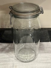 Super frasco de vidro francês Le Parfait 3L com corpo redondo e tampa de vidro articulada comprar usado  Enviando para Brazil