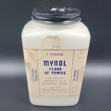 Farinha de pedra-pomes em pó Mynol recipiente plástico 1 lb fornecimento dentista boticário vintage comprar usado  Enviando para Brazil