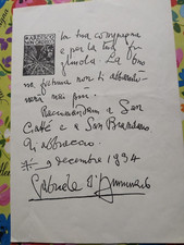 Autografo gabriele annunzio usato  Forano