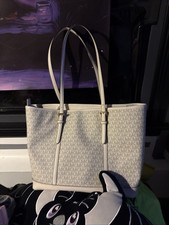 Usado, Bolsa tote Michael Kors jet set viagem grande assinatura baunilha e bege comprar usado  Enviando para Brazil