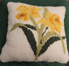Daffodil hook pillow for sale  Belvidere